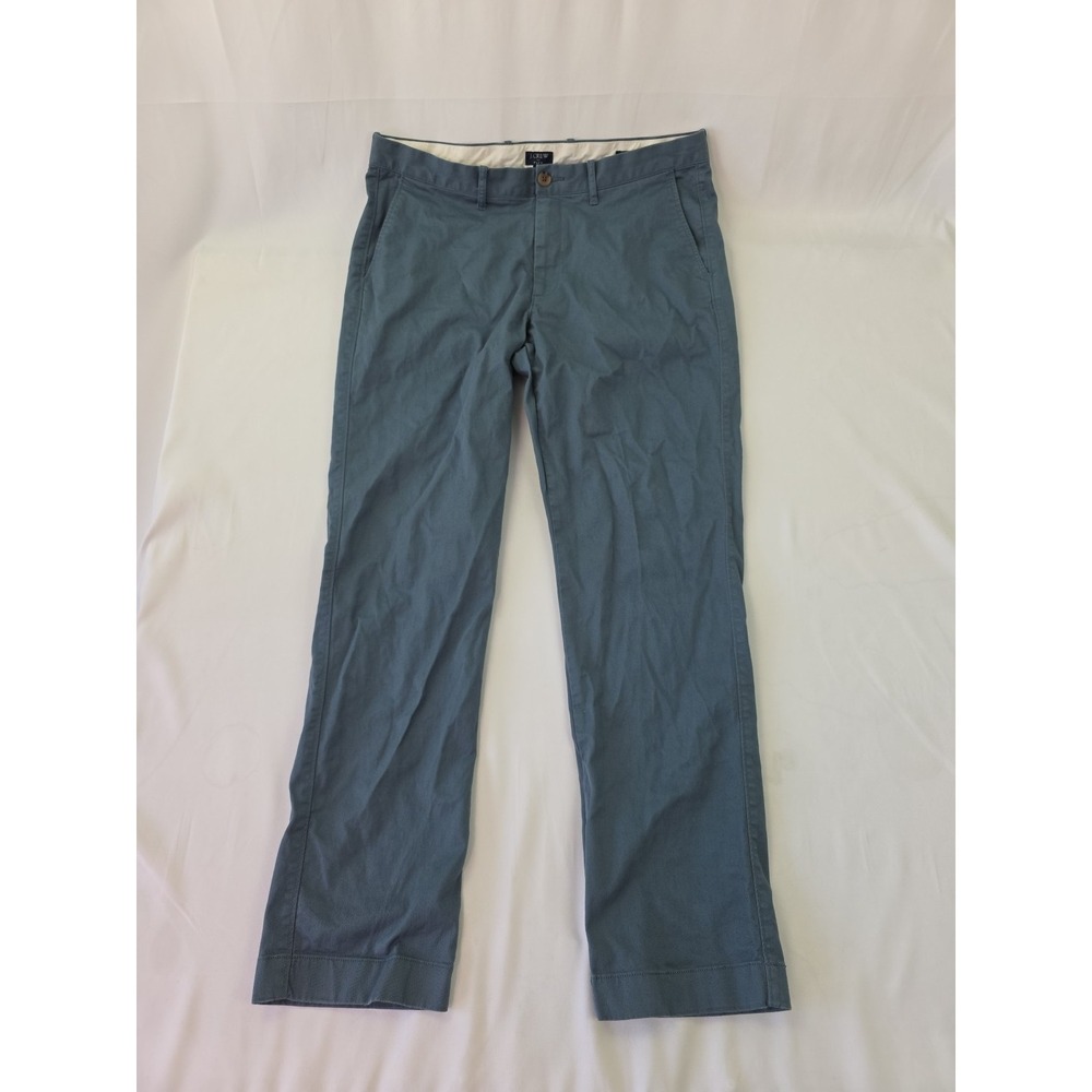 J. Crew Flex Fit Straight Pants Mens Size 34 X32 Blue Green Actual: 34x31